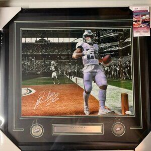 Miles Sanders Autograph Signed Eagles 16x20 Spotlight Photo Framed JSA